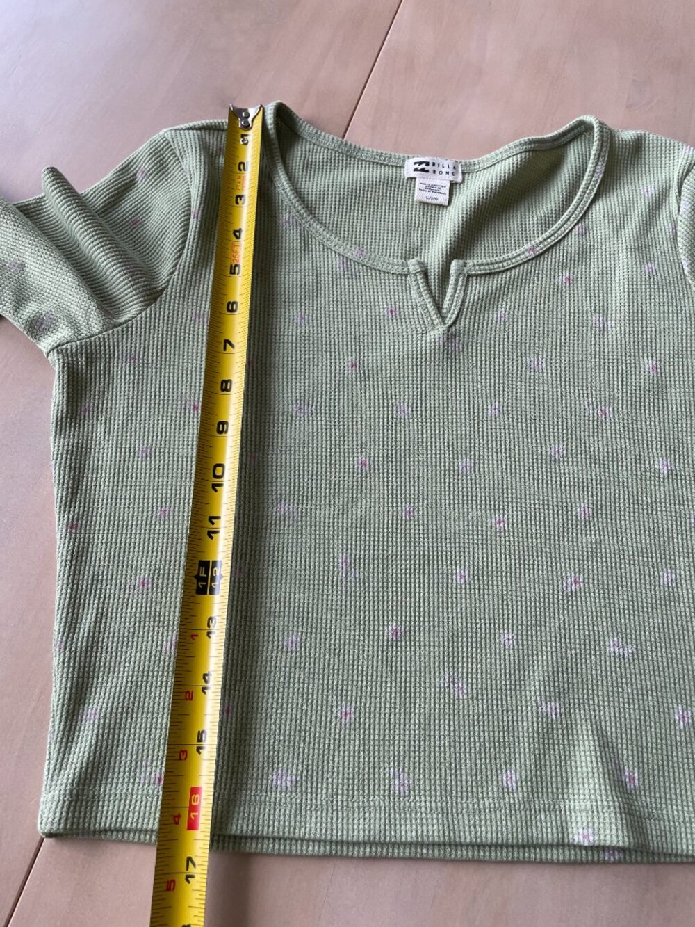 Entire Closet $5! NEW Billabong Reece Floral Thermal Long Sleeve Crop Top Large - Picture 11 of 13